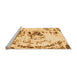 Sideview of Machine Washable Abstract Orange Modern Area Rugs, wshabs2330org