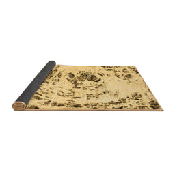 Sideview of Abstract Brown Modern Rug, abs2330brn
