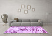 Machine Washable Abstract Purple Modern Area Rugs in a Living Room, wshabs2330pur