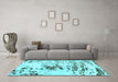 Machine Washable Abstract Light Blue Modern Rug in a Living Room, wshabs2330lblu