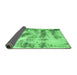 Sideview of Abstract Emerald Green Modern Rug, abs2331emgrn