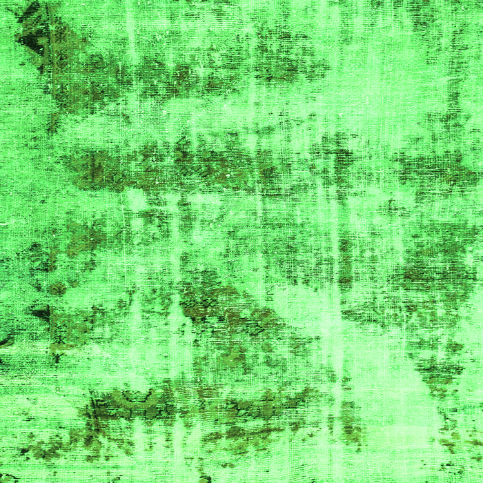 Square Abstract Green Modern Rug, abs2331grn