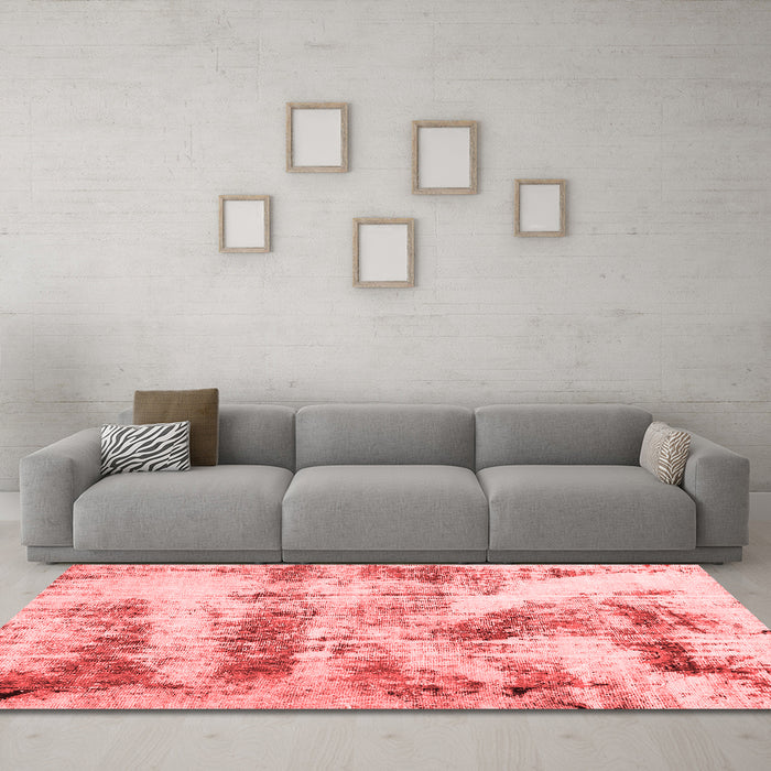 Modern Red Washable Rugs