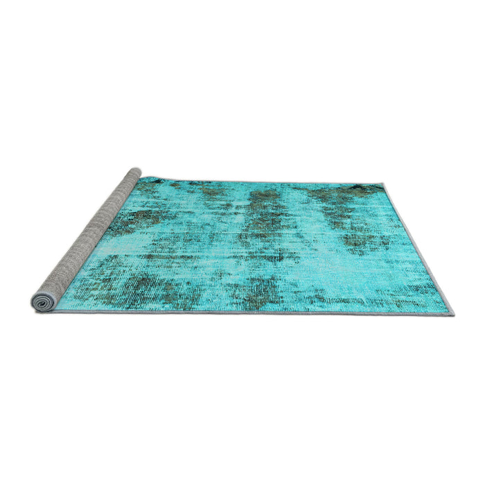 Sideview of Machine Washable Abstract Light Blue Modern Rug, wshabs2331lblu