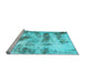 Sideview of Machine Washable Abstract Light Blue Modern Rug, wshabs2331lblu