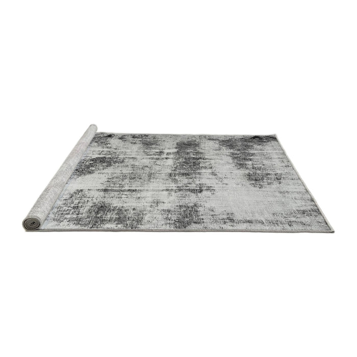 Sideview of Machine Washable Abstract Gray Modern Rug, wshabs2331gry