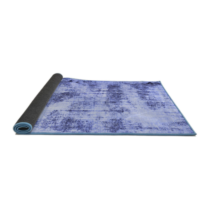 Sideview of Abstract Blue Modern Rug, abs2331blu