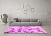 Machine Washable Abstract Pink Modern Rug in a Living Room, wshabs2331pnk