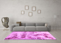 Machine Washable Abstract Pink Modern Rug, wshabs2331pnk