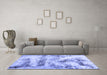 Machine Washable Abstract Blue Modern Rug in a Living Room, wshabs2331blu