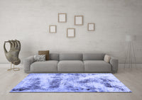 Machine Washable Abstract Blue Modern Rug, wshabs2331blu