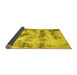 Sideview of Abstract Yellow Modern Rug, abs2331yw