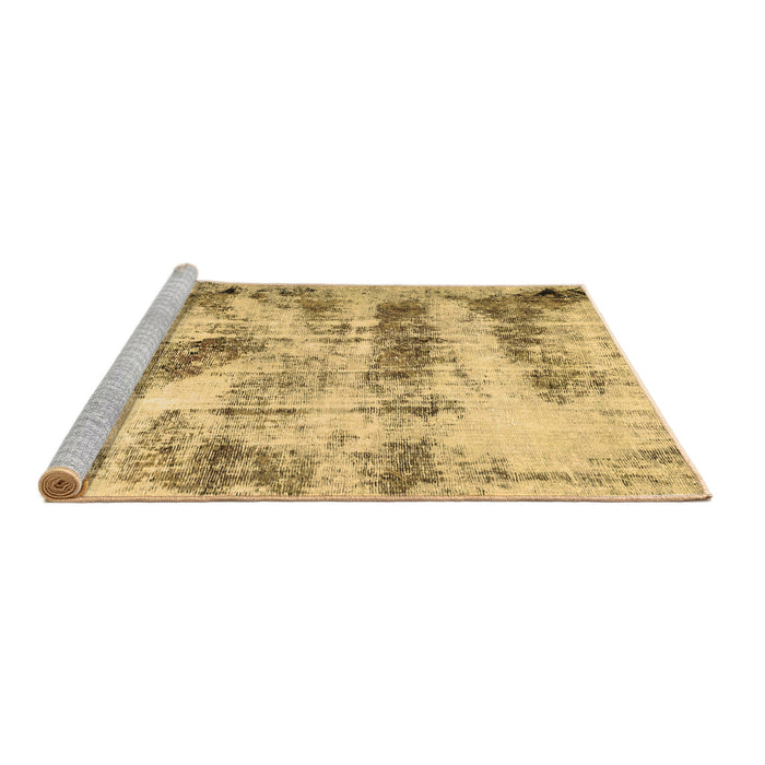 Sideview of Machine Washable Abstract Brown Modern Rug, wshabs2331brn