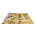 Sideview of Machine Washable Abstract Brown Modern Rug, wshabs2331brn