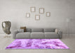 Machine Washable Abstract Purple Modern Area Rugs in a Living Room, wshabs2331pur