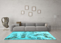 Machine Washable Abstract Light Blue Modern Rug, wshabs2331lblu