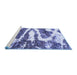 Sideview of Machine Washable Abstract Blue Modern Rug, wshabs2332blu