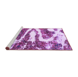 Sideview of Machine Washable Abstract Purple Modern Area Rugs, wshabs2332pur