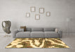 Machine Washable Abstract Brown Modern Rug in a Living Room,, wshabs2332brn