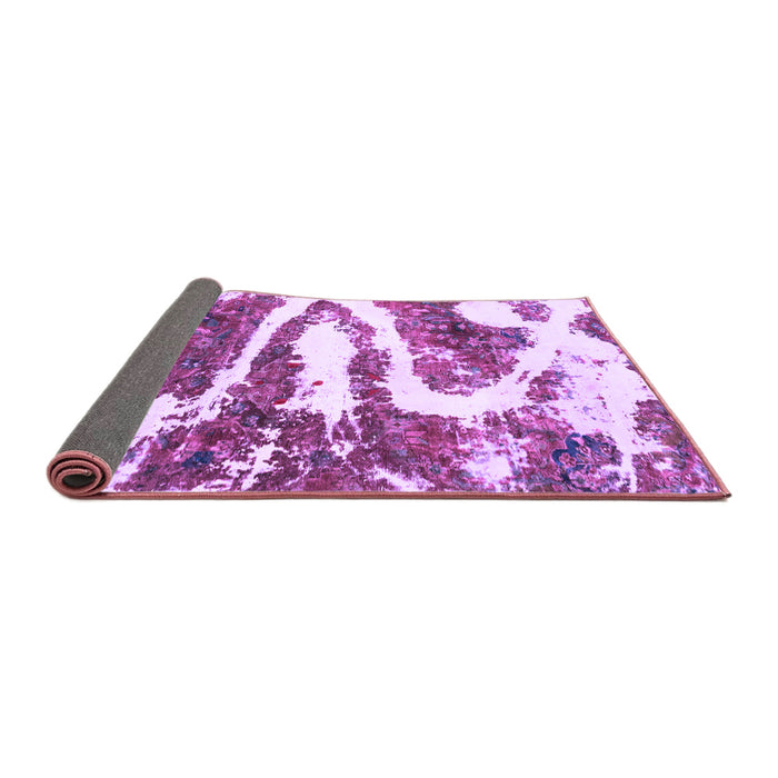 Sideview of Abstract Purple Modern Rug, abs2332pur