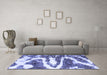 Machine Washable Abstract Blue Modern Rug in a Living Room, wshabs2332blu