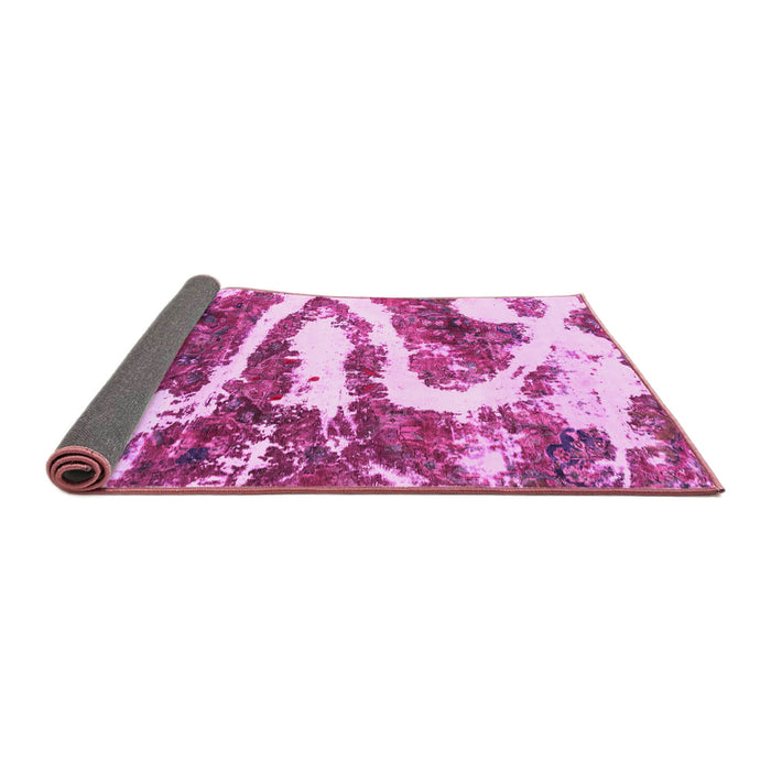 Sideview of Abstract Pink Modern Rug, abs2332pnk