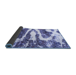 Sideview of Abstract Blue Modern Rug, abs2332blu