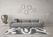 Machine Washable Abstract Gray Modern Rug in a Living Room,, wshabs2332gry