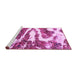 Sideview of Machine Washable Abstract Pink Modern Rug, wshabs2332pnk