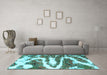 Machine Washable Abstract Light Blue Modern Rug in a Living Room, wshabs2332lblu