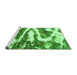 Sideview of Machine Washable Abstract Green Modern Area Rugs, wshabs2332grn