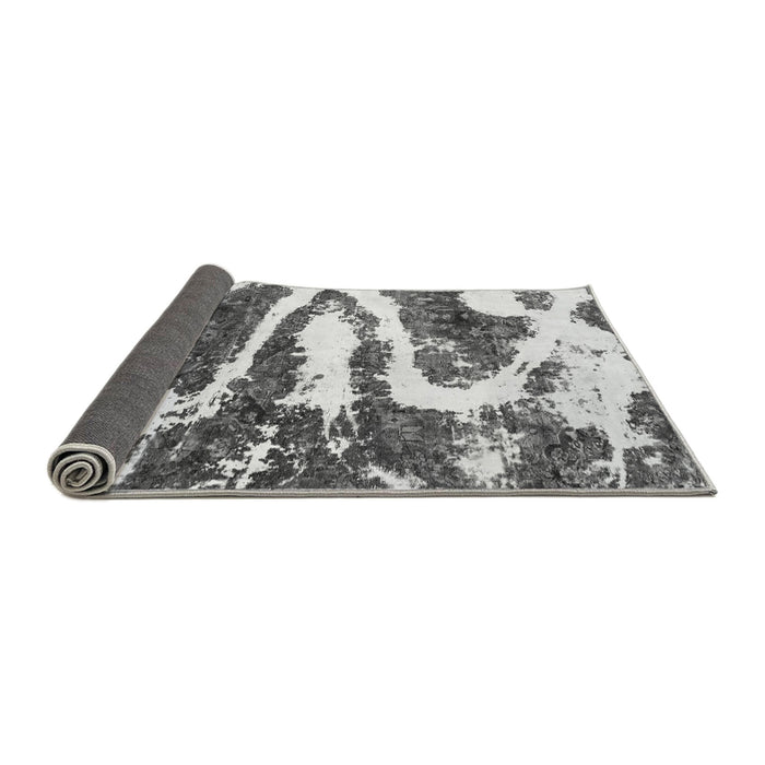 Sideview of Abstract Gray Modern Rug, abs2332gry