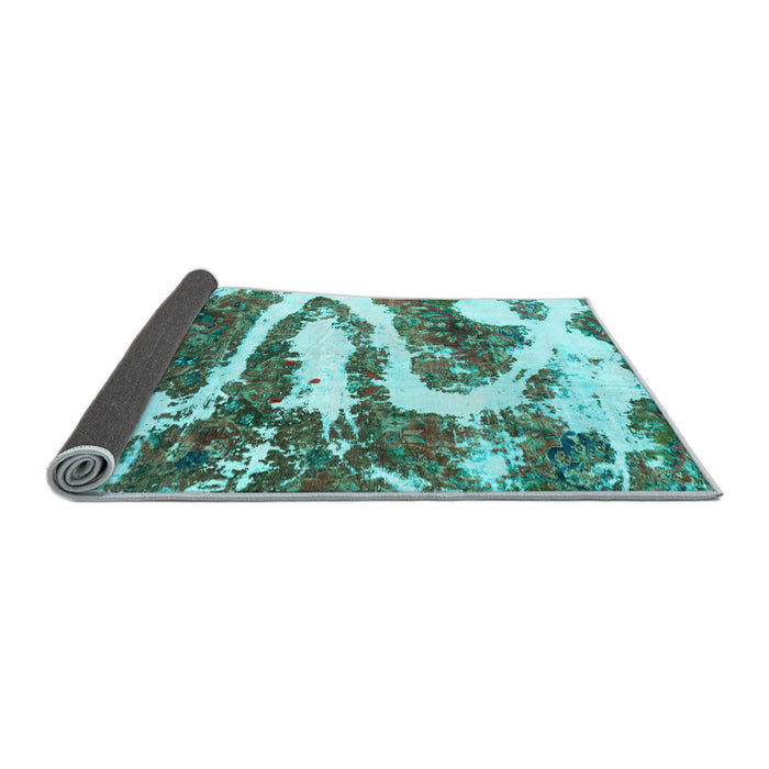 Sideview of Abstract Light Blue Modern Rug, abs2332lblu