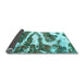 Sideview of Abstract Light Blue Modern Rug, abs2332lblu