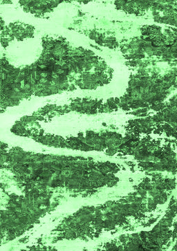 Abstract Emerald Green Modern Rug, abs2332emgrn
