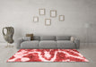 Modern Red Washable Rugs