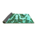 Sideview of Abstract Turquoise Modern Rug, abs2332turq