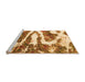 Sideview of Machine Washable Abstract Orange Modern Area Rugs, wshabs2332org