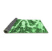 Sideview of Abstract Emerald Green Modern Rug, abs2332emgrn