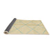 Sideview of Abstract Sun Yellow Solid Rug, abs2333