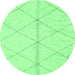 Round Solid Emerald Green Modern Rug, abs2333emgrn