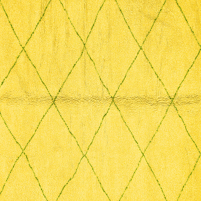 Square Solid Yellow Modern Rug, abs2333yw