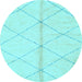 Round Solid Light Blue Modern Rug, abs2333lblu