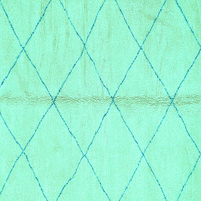 Square Solid Turquoise Modern Rug, abs2333turq