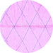 Round Solid Purple Modern Rug, abs2333pur