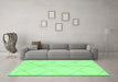 Machine Washable Solid Emerald Green Modern Area Rugs in a Living Room,, wshabs2333emgrn