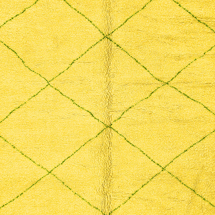 Machine Washable Solid Yellow Modern Rug, wshabs2333yw