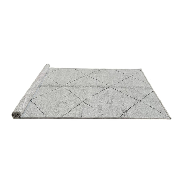Sideview of Machine Washable Solid Gray Modern Rug, wshabs2333gry