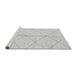 Sideview of Machine Washable Solid Gray Modern Rug, wshabs2333gry