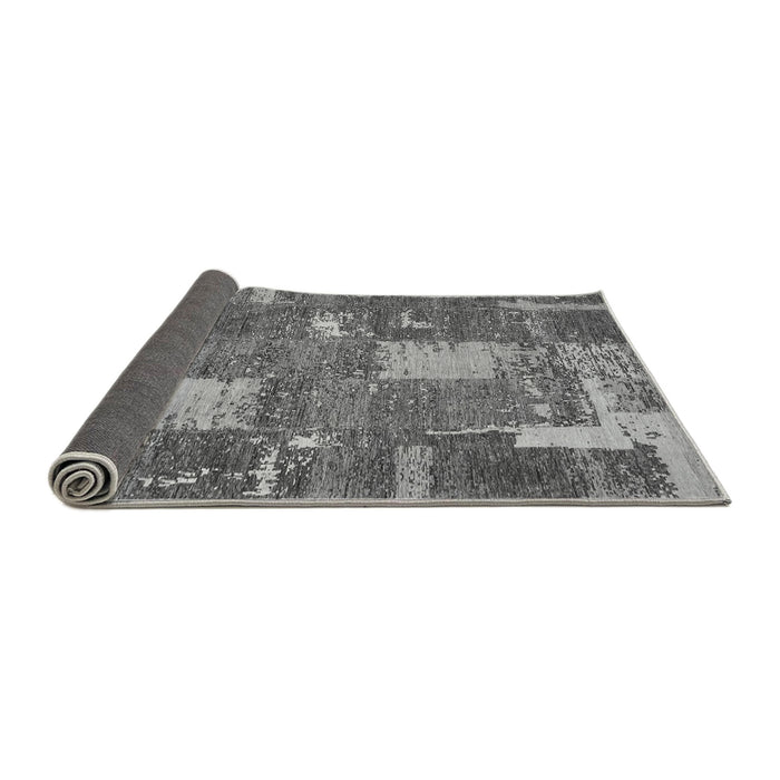 Sideview of Patchwork Gray Transitional Rug, abs2334gry